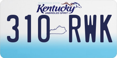 KY license plate 310RWK