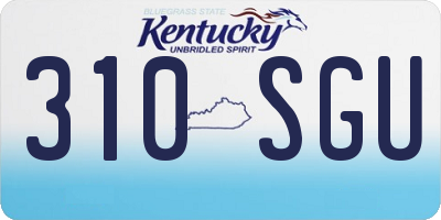 KY license plate 310SGU