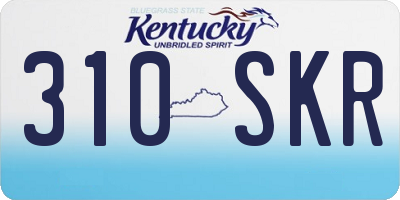 KY license plate 310SKR