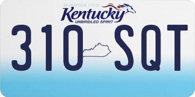 KY license plate 310SQT