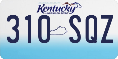 KY license plate 310SQZ