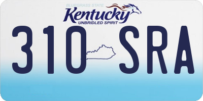 KY license plate 310SRA