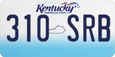 KY license plate 310SRB