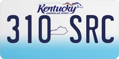 KY license plate 310SRC