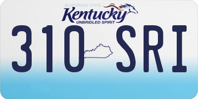 KY license plate 310SRI