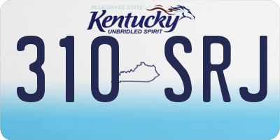 KY license plate 310SRJ
