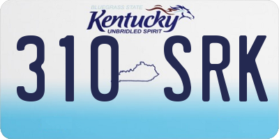 KY license plate 310SRK