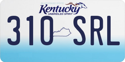 KY license plate 310SRL