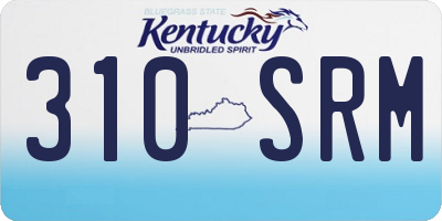 KY license plate 310SRM