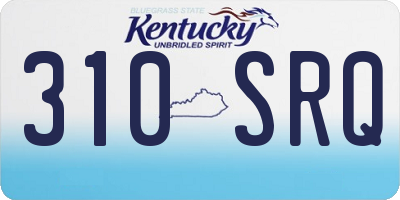 KY license plate 310SRQ
