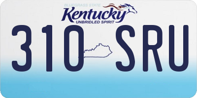 KY license plate 310SRU