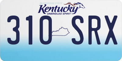 KY license plate 310SRX
