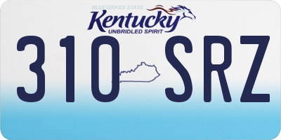 KY license plate 310SRZ