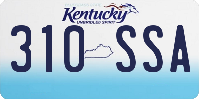 KY license plate 310SSA