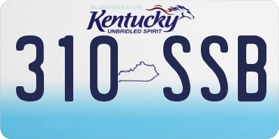 KY license plate 310SSB