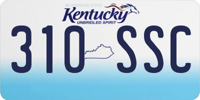 KY license plate 310SSC