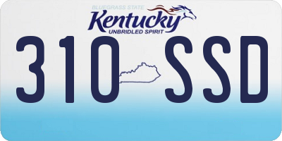 KY license plate 310SSD