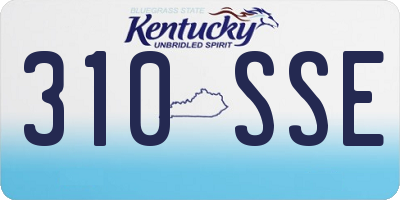KY license plate 310SSE