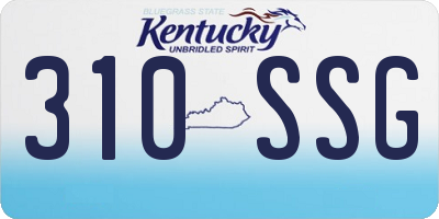 KY license plate 310SSG