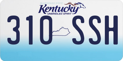 KY license plate 310SSH