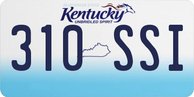 KY license plate 310SSI