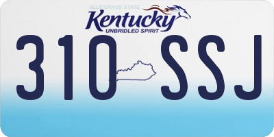 KY license plate 310SSJ