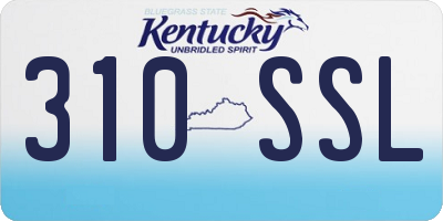 KY license plate 310SSL