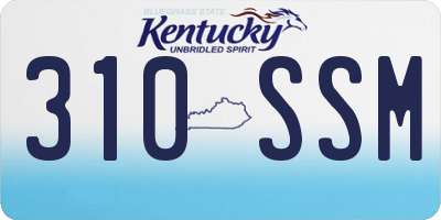 KY license plate 310SSM