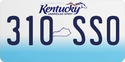 KY license plate 310SSO