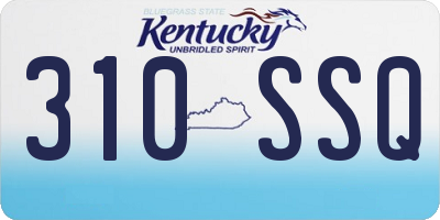 KY license plate 310SSQ