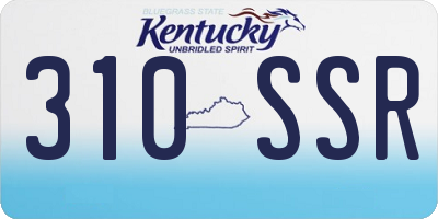 KY license plate 310SSR
