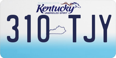 KY license plate 310TJY