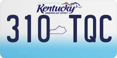 KY license plate 310TQC