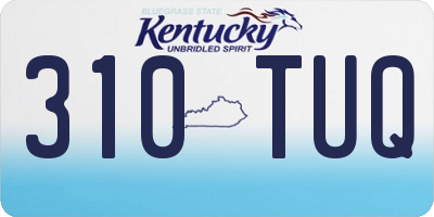 KY license plate 310TUQ