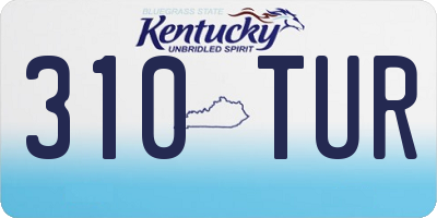 KY license plate 310TUR