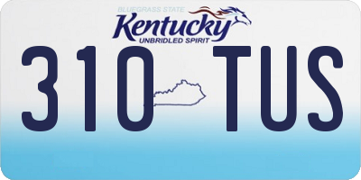 KY license plate 310TUS