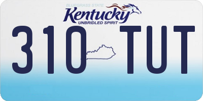 KY license plate 310TUT