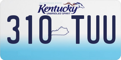 KY license plate 310TUU