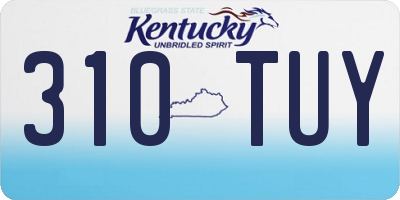 KY license plate 310TUY
