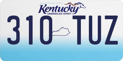 KY license plate 310TUZ