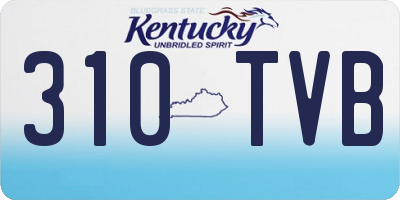 KY license plate 310TVB