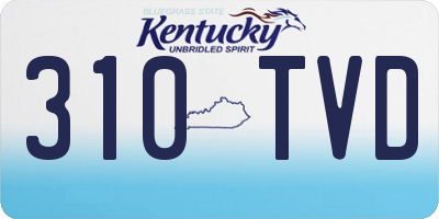 KY license plate 310TVD