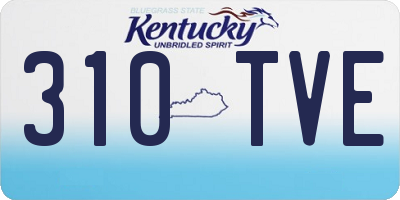 KY license plate 310TVE