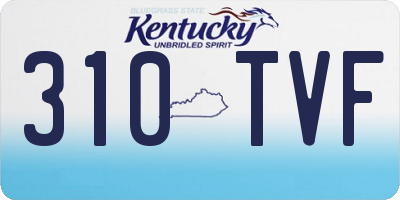 KY license plate 310TVF