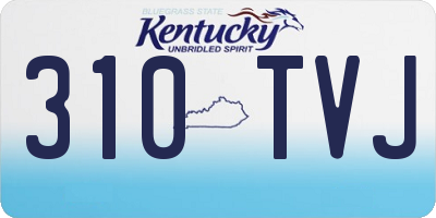 KY license plate 310TVJ