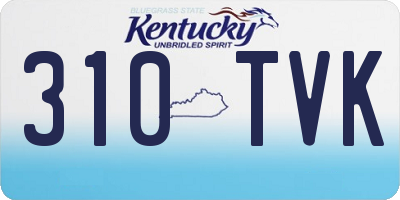 KY license plate 310TVK