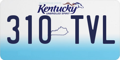 KY license plate 310TVL