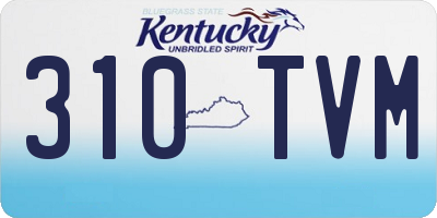 KY license plate 310TVM