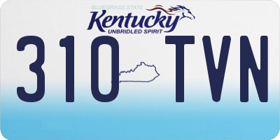KY license plate 310TVN