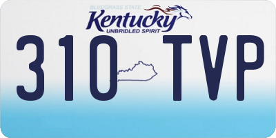KY license plate 310TVP